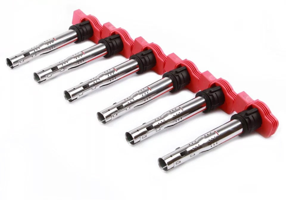 6 x Audi R8 Red Top Coils Set of Ignition Coil Packs Suit For Audi R8