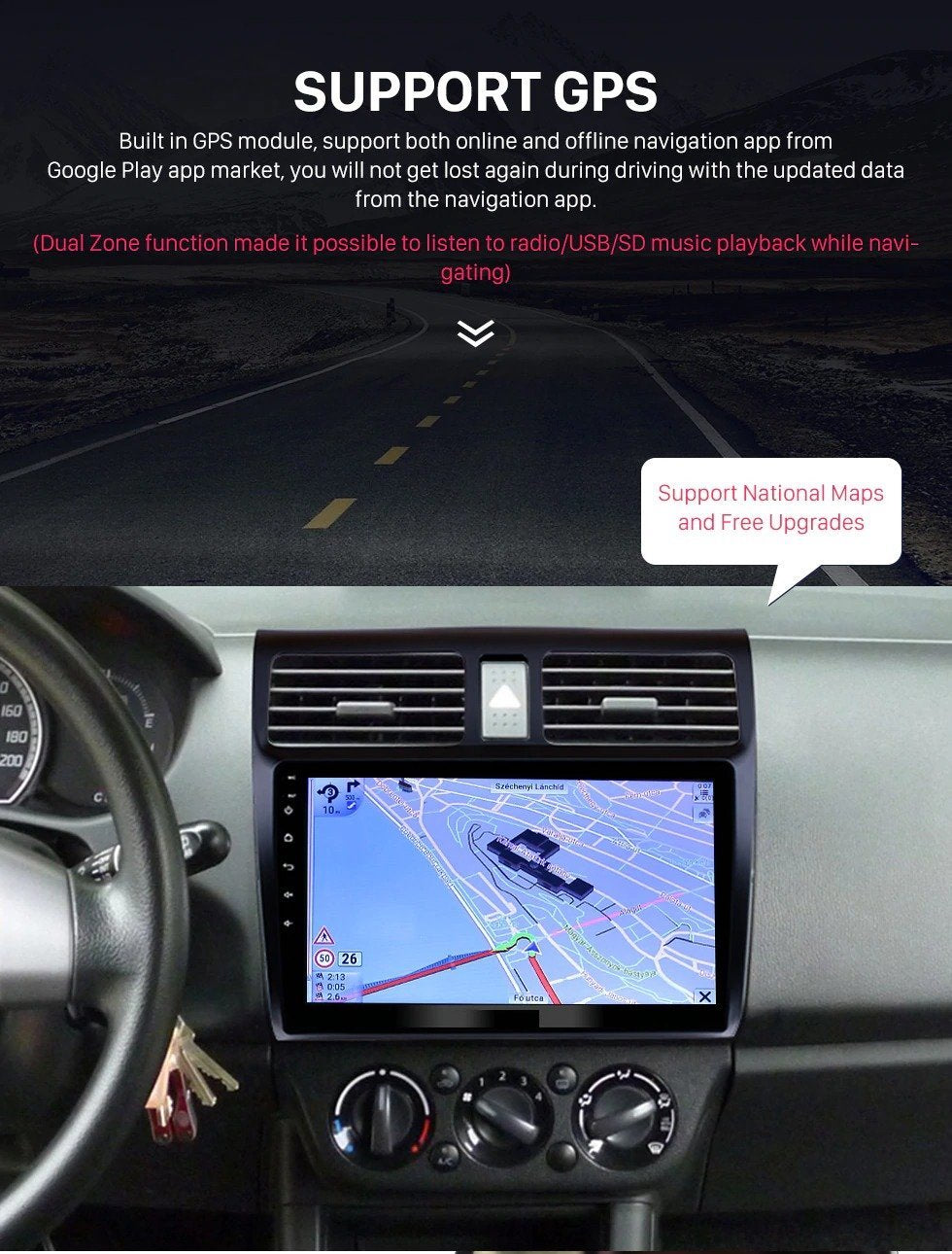 Car Stereo GPS Navigation + NZ Map Multimedia Player For 2005 2006 200